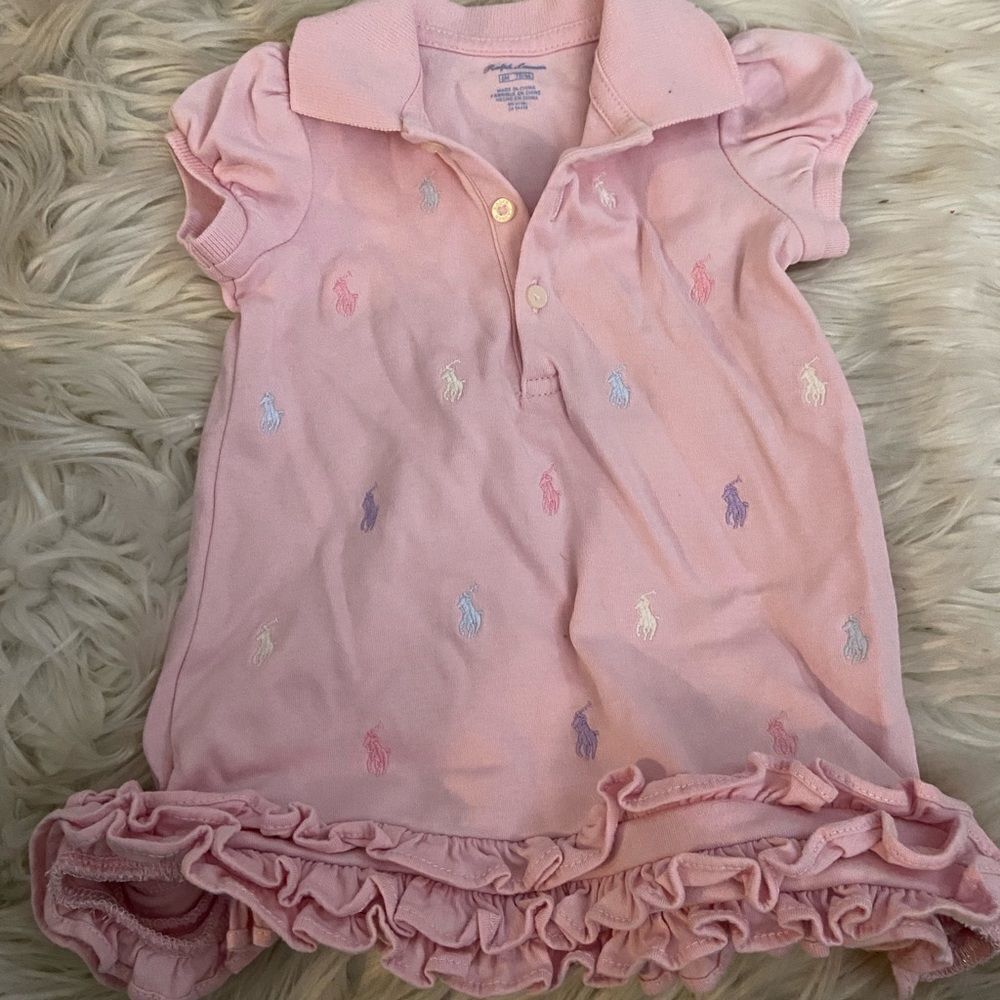 Ralph Lauren Ruffled Polo Dress 6m d05